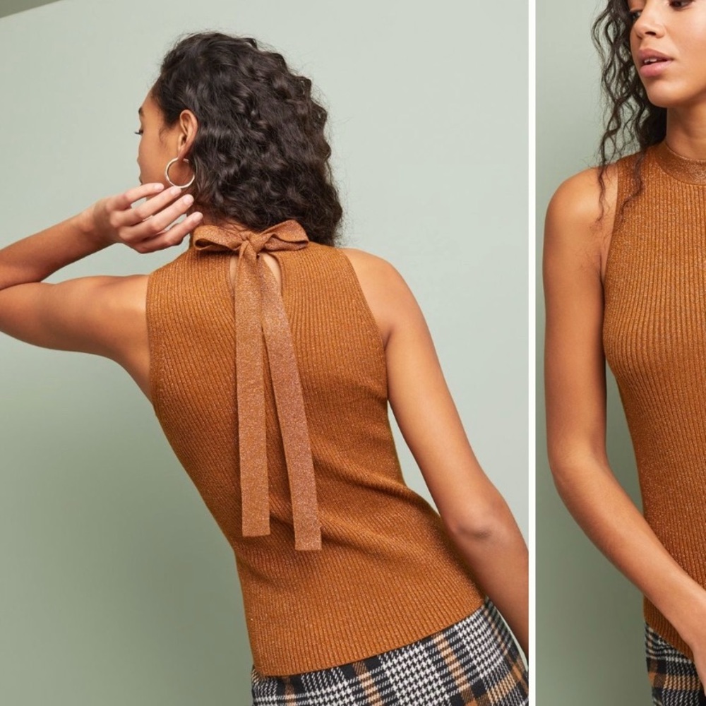 Anthropology glistening top, XS